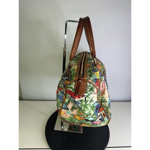 Dooney & Bourke White Green Printed Shoulder Bag - Picture 3 of 9